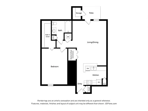 Floor plan One Bedroom