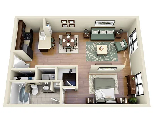 Floor plan Studio E1A - MMR