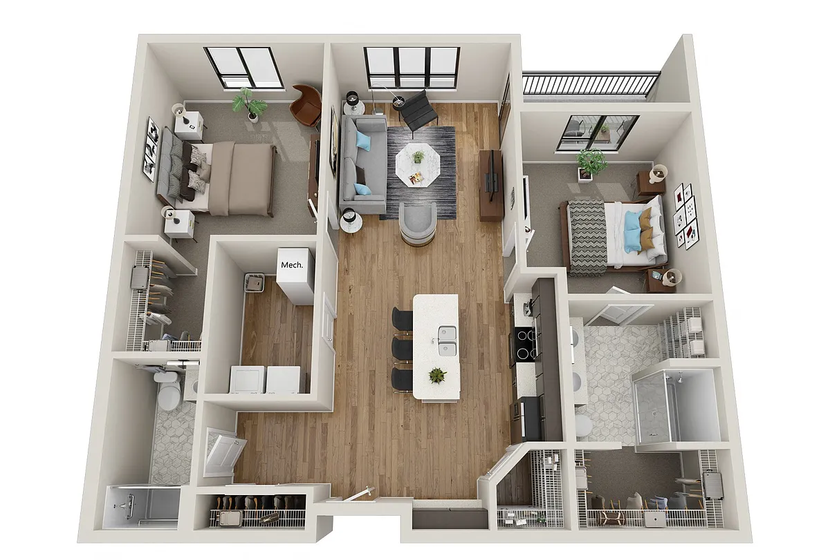 Floor plan Cottonwood - Handicap Accessible