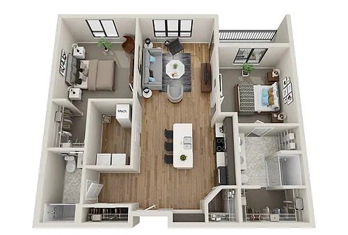 Floor plan Cottonwood - Handicap Accessible