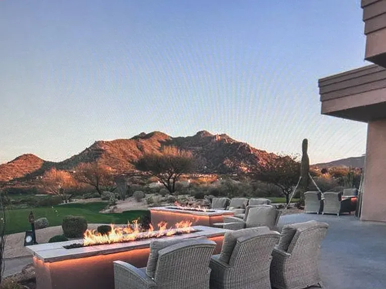 Outside at clubhouse.