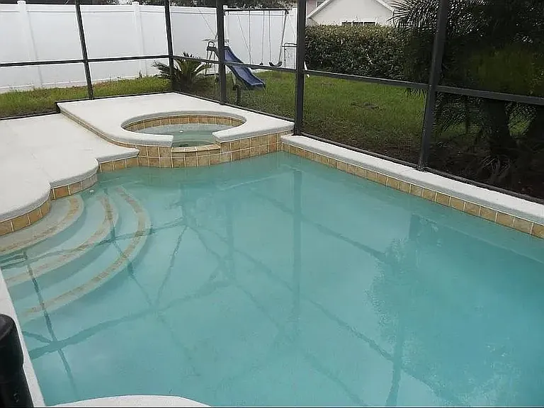 Enclosed pool area