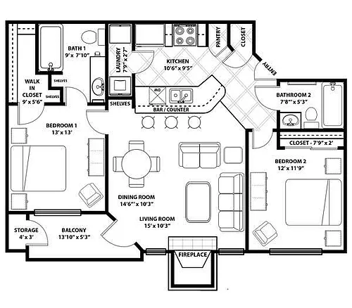 Floor plan B2
