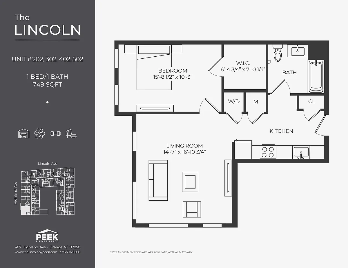 Floor plan One-Bedroom