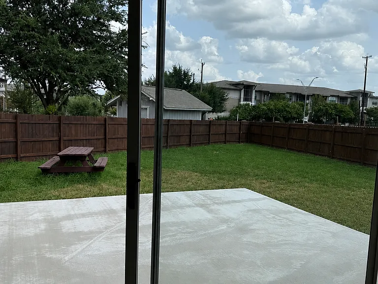 Backyard, view from Kitchen