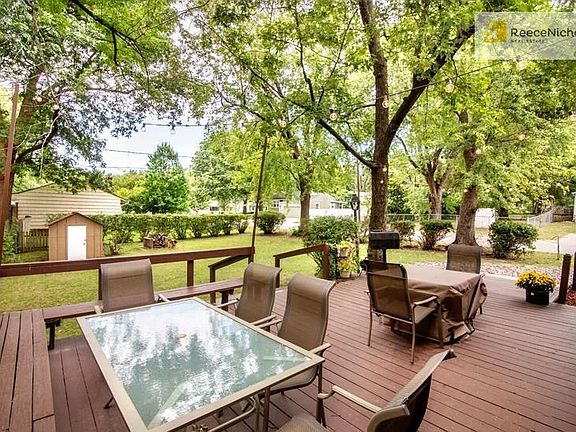 Gorgeous deck is like another room to enjoy the pretty weather.