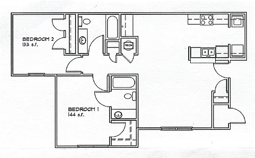 Floor plan 2 Bedroom