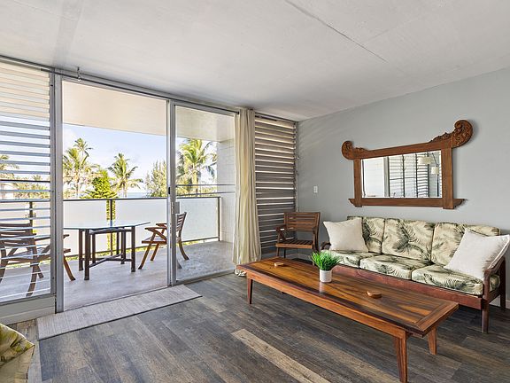 Living area, adjoining the back patio deck.