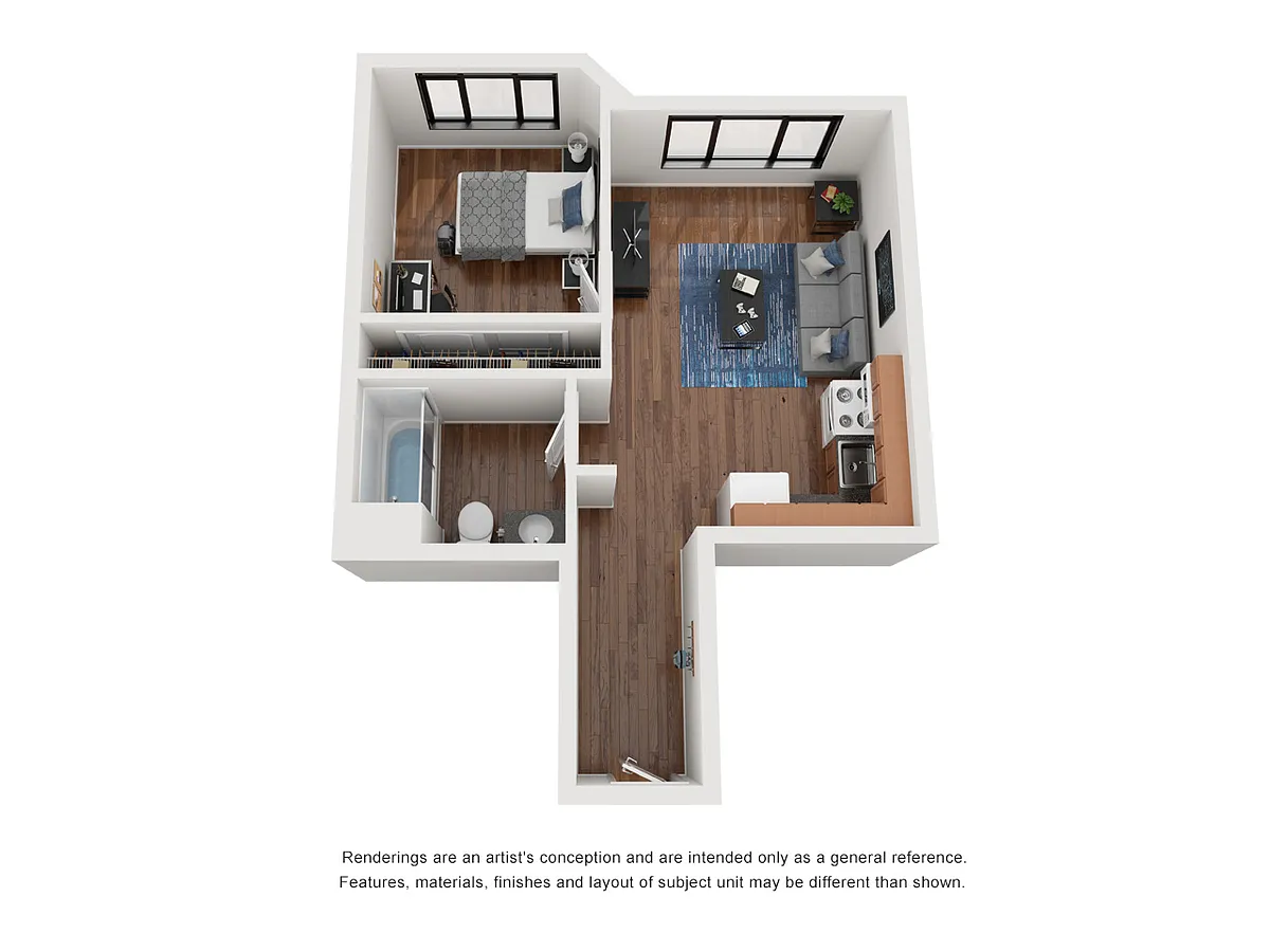 Floor plan One-Bedroom