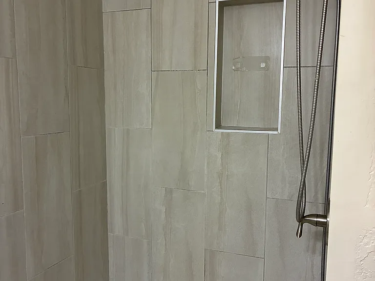 Downstairs bathroom shower