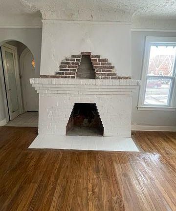 wood burning fireplace