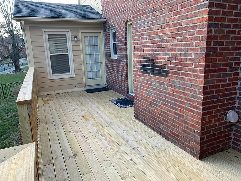Deck outside kitchen
