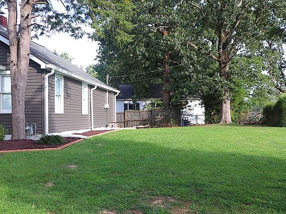 Right side of house