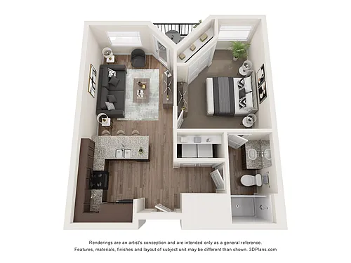 Floor plan One Bedroom