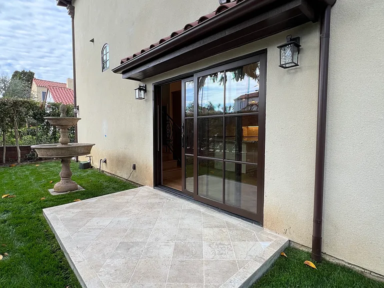 Backyard Patio off the Living Room/Kitchen