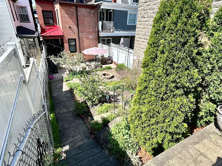 Rear house, garden, fire pit