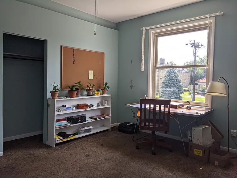 Bedroom #3 on second floor with closet. Currently being used as an office.