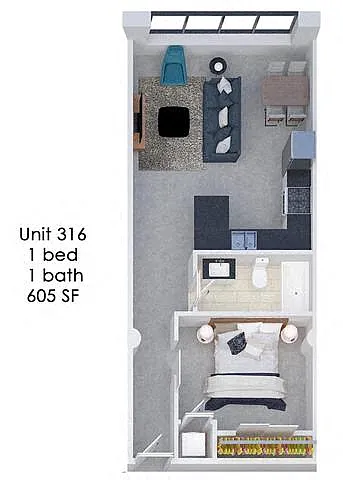Floor plan Fording Flats 316