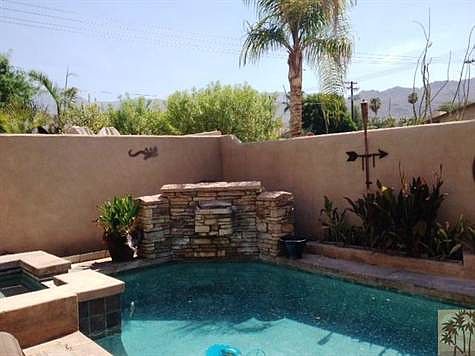 Water features in both pool and spa. Spa seats six comfortably.