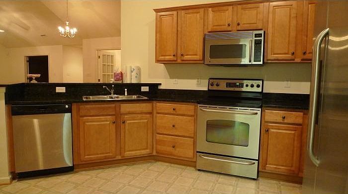 Kitchen , granite counter and stainless steel appliances