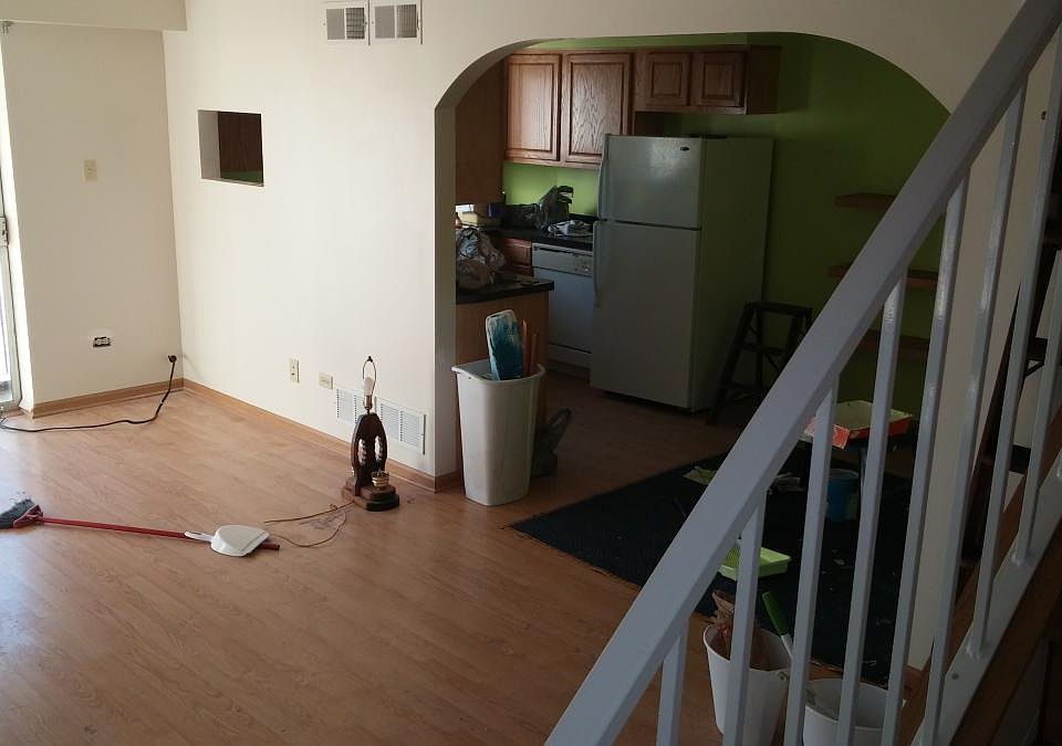 living room and kitchen