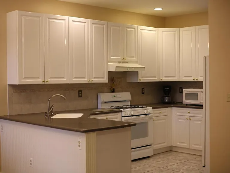 Modern kitchen with corian countertops