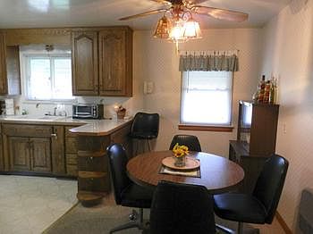 Nice eating area adjacent to kitchen