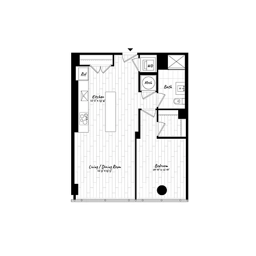 Floor plan 1 Bed - 1 Bath | A05 (901)