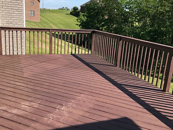 Large stained deck
