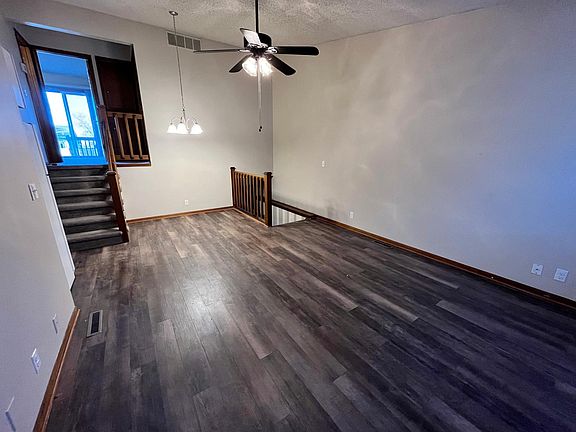 Living room and dining area