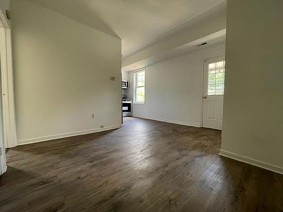 main living area with new flooring