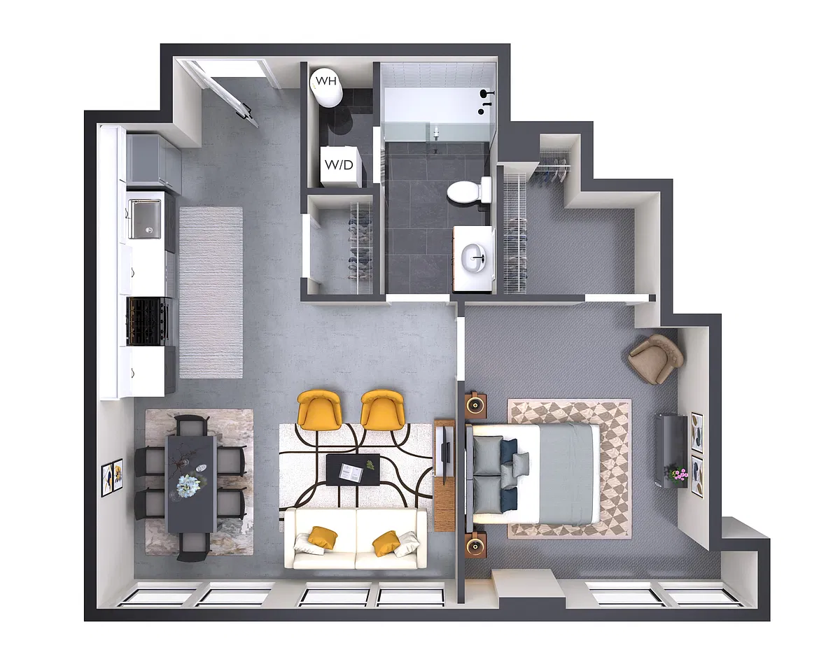 Floor plan E02-1b1b * Extra Large Historic Windows