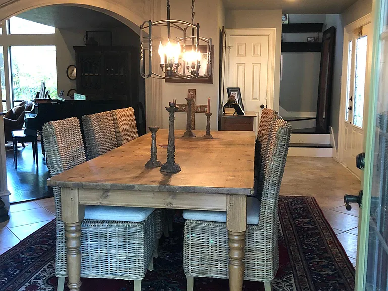 Dining Room. View from Side Entrance Doors. Open floor plan