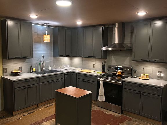 Kitchen, sink, oven area