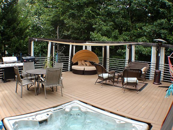 Large private composite deck