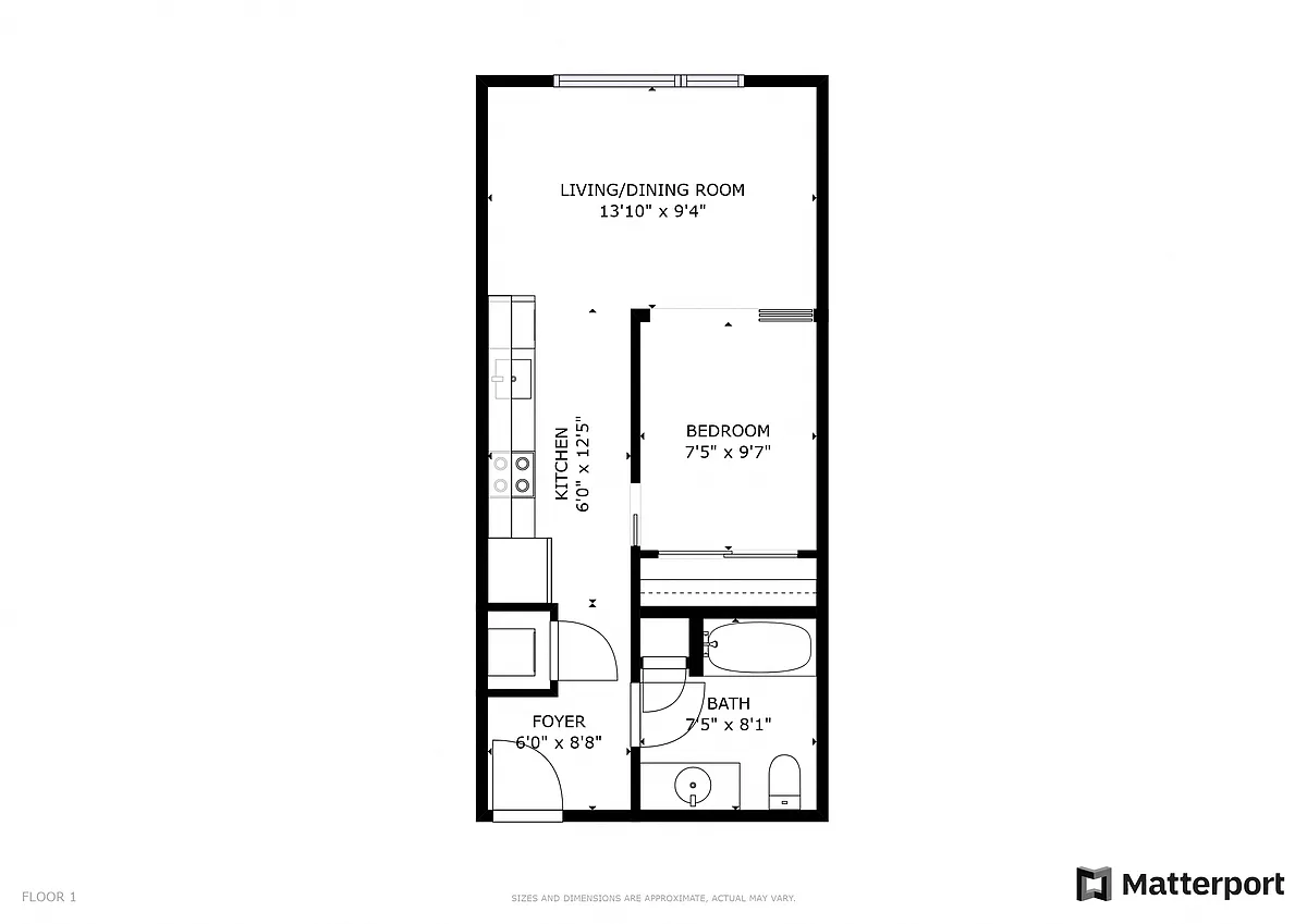 Floor plan 1x1 Open