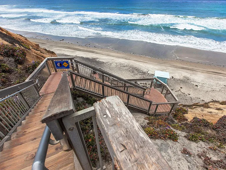 Stairs down to the sand