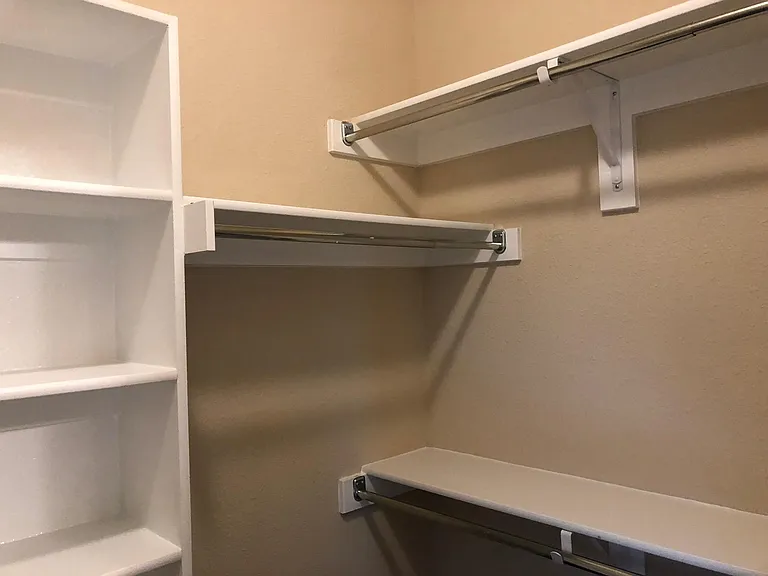 Organized master closet