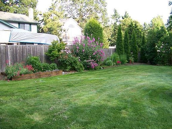 large, Landscaped yard