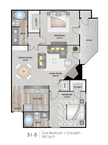 Floor plan B1-B