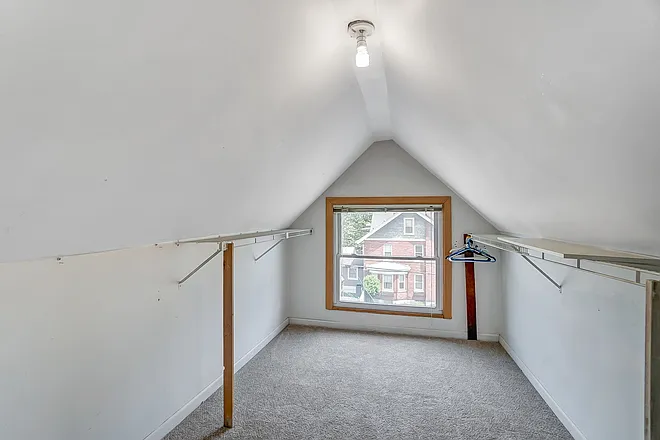 Bedroom with walk in closet