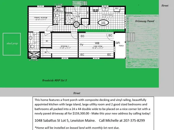 Turquoise Topsham Plan, Happy Trails MHP Community