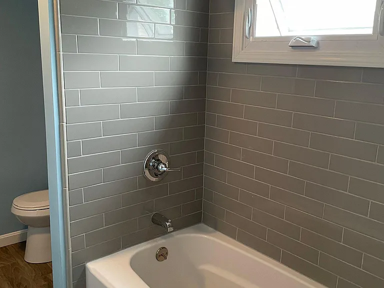 completed renovated shower system