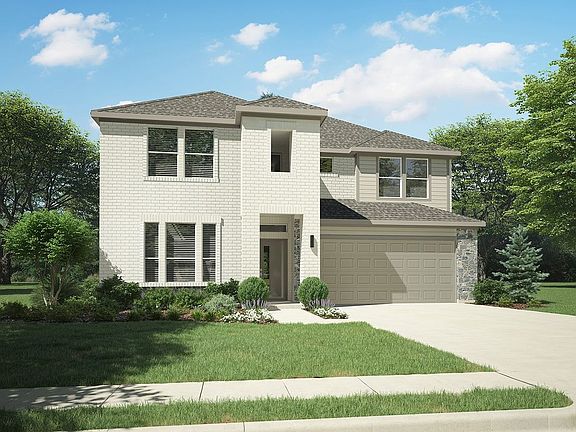 Elevation A in the Masters II Prairie Ridge home plan by Trophy Signature Homes - REPRESENTATIV