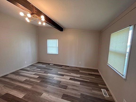 sloped/raised ceiling