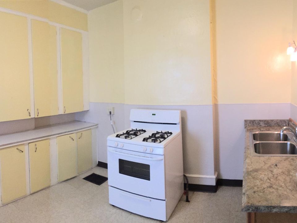 Cabinets all left side floor to ceiling 