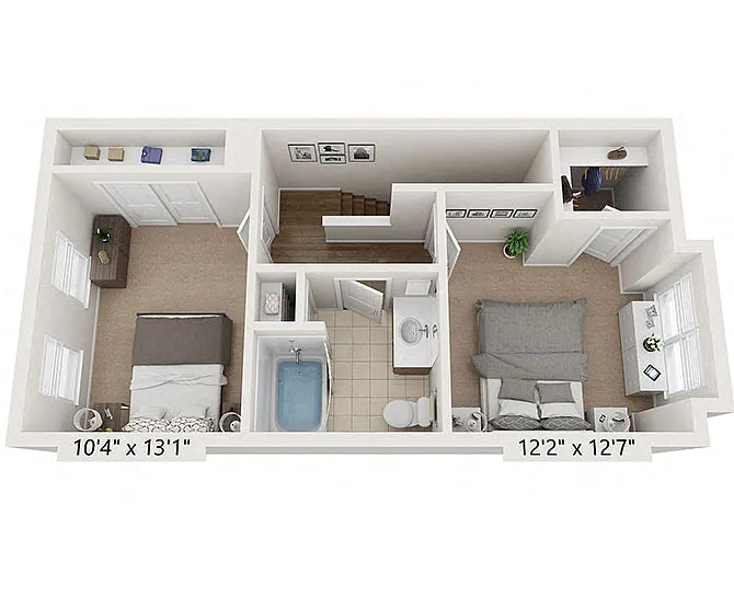 Floor plan 2 Bedroom Townhouse