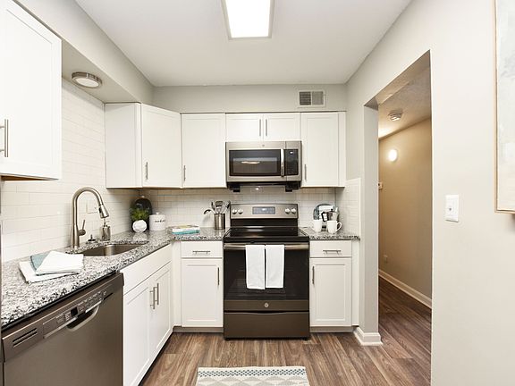 Kitchen with granite counters and stainless appliances