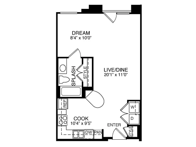 Floor plan 2E1 0-1