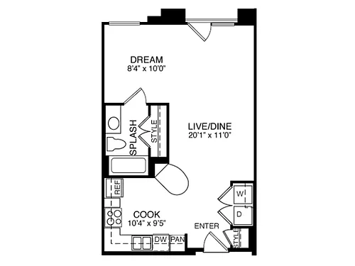 Floor plan 2E1 0-1